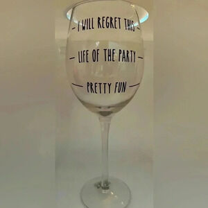 Two’s Company | funny wine glass.